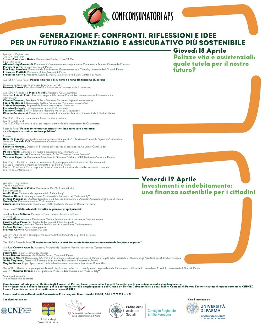 Antonio Pinto a Parma relatore nell’evento nazionale di Confconsumatori