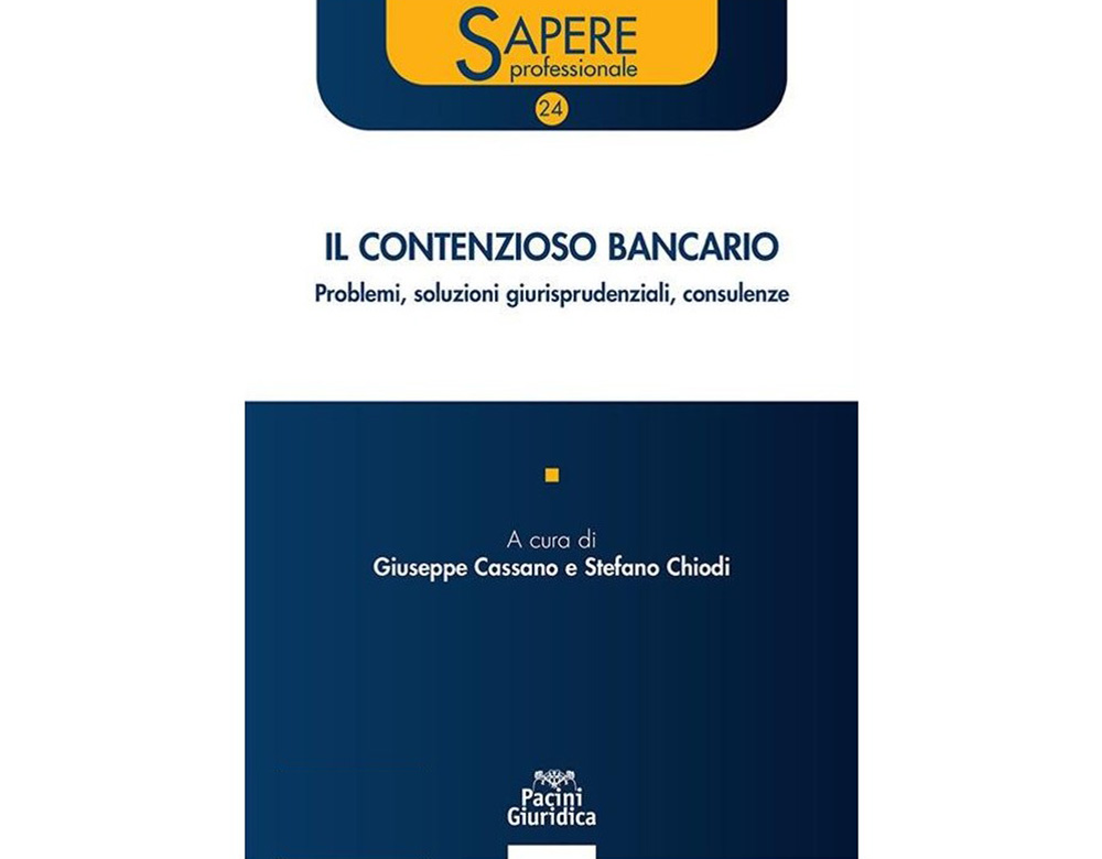 Antonio Pinto ha collaborato al libro “Il contenzioso bancario” a cura del Prof. Giuseppe Cassano e Dr. Stefano Chiodi